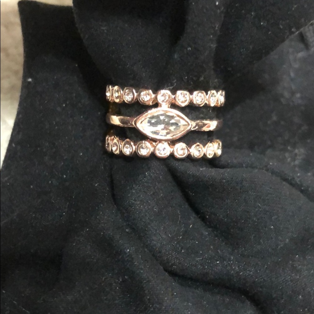 LUV AJ Diamond Disk Statement Ring - NWT